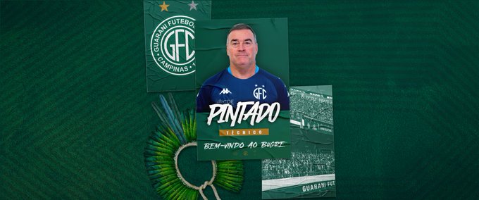 Diretoria confirma Pintado como novo técnico do Guarani