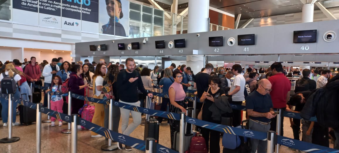 113 voos foram afetados em Viracopos após apagão cibernético