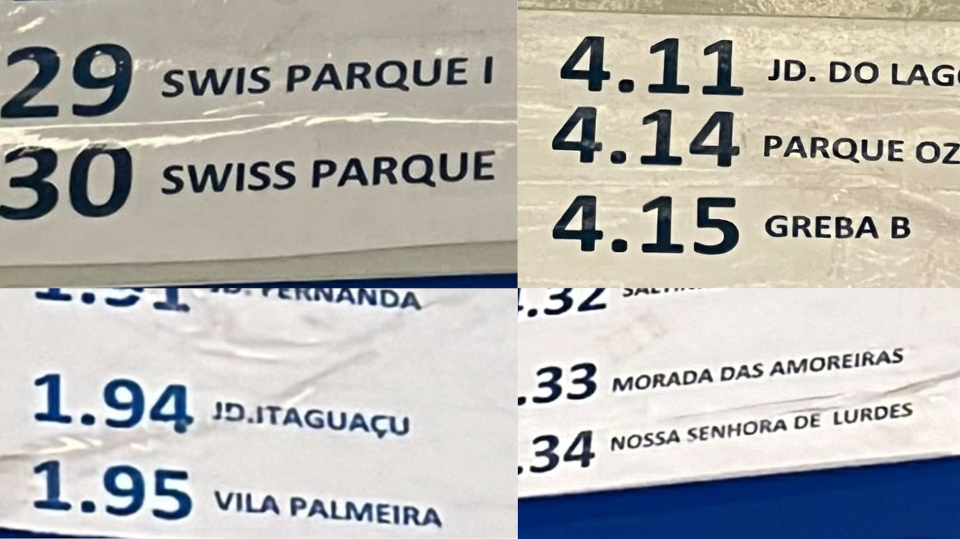 Passageiros registram erros ortográficos em placas do Terminal Central