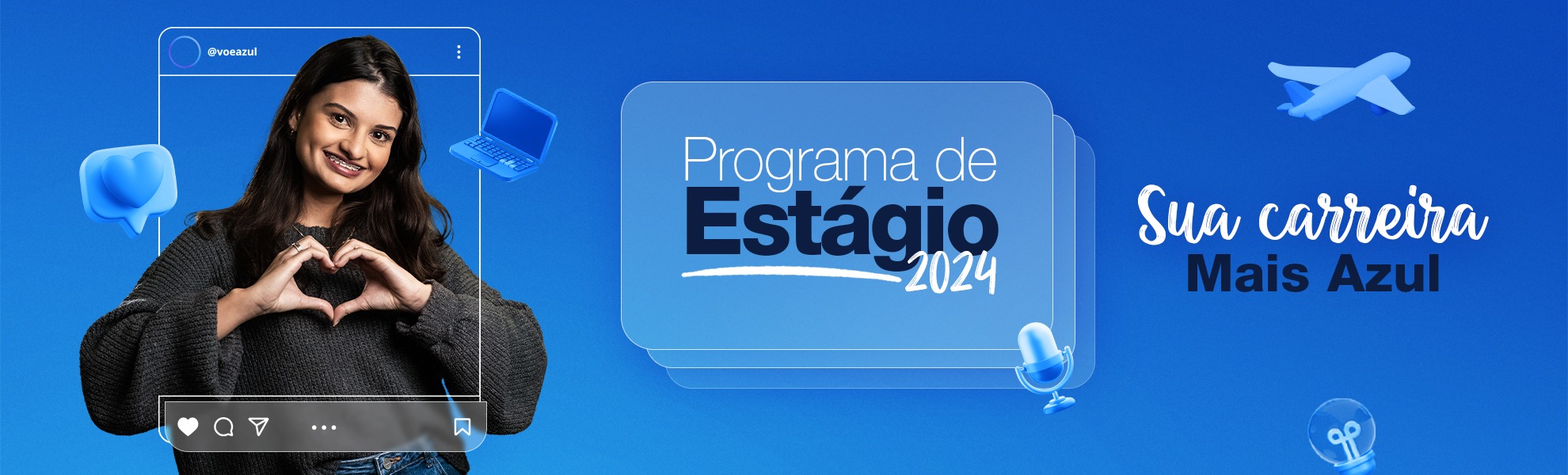 Azul abre inscrições para Programa de Estágio 2024