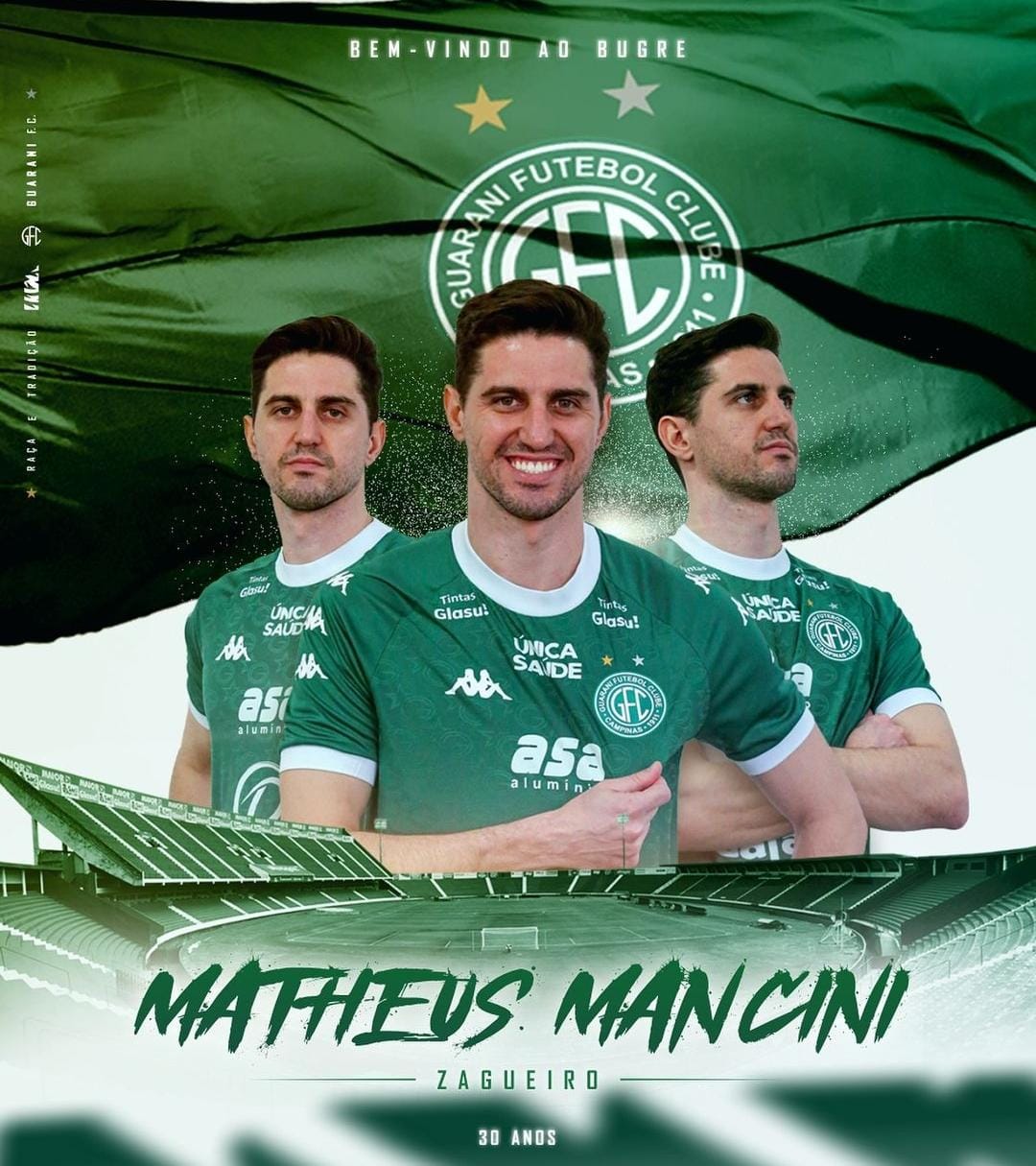 No último dia de inscrição, Guarani anuncia mais duas contratações para Série B