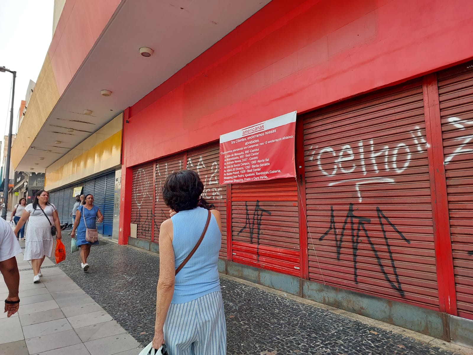 Americanas e Pernambucanas encerram atividades no calçadão da 13 de maio