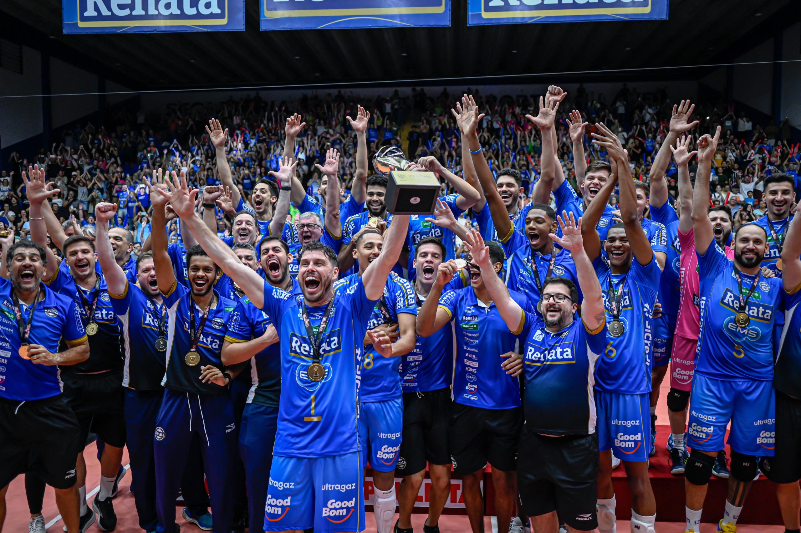 Bruninho comemora primeiro título pelo Vôlei Renata: “Emoção que realmente marca”