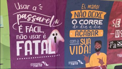 Campanha incentiva pedestre a utilizar passarelas em rodovia de Hortolândia