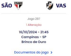 CBF confirma jogo entre São Paulo e Vasco no estádio Brinco de Ouro da Princesa