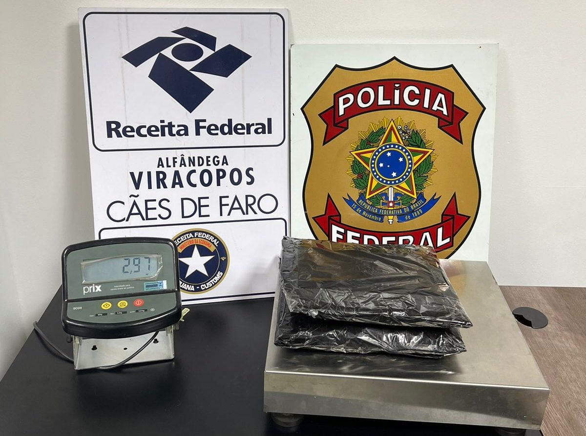 Mulher é presa no Aeroporto de Viracopos com 3kg de cocaína