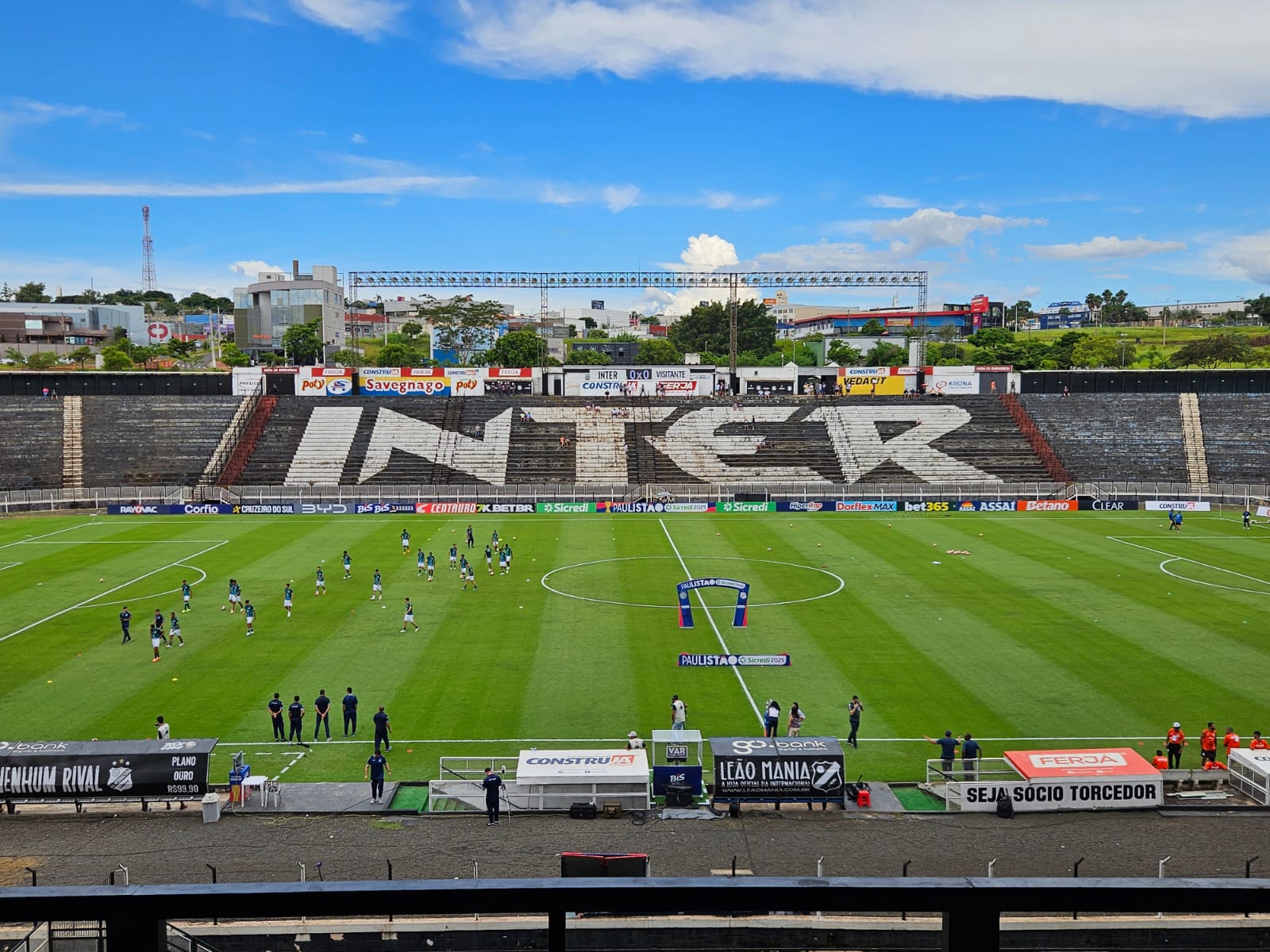 Inter confirma jogo contra o Palmeiras em Limeira pelo Campeonato Paulista