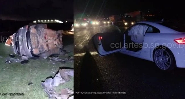 Uma pessoa morreu e duas ficaram feridas em acidente na Rod. dos Bandeirantes, em Campinas