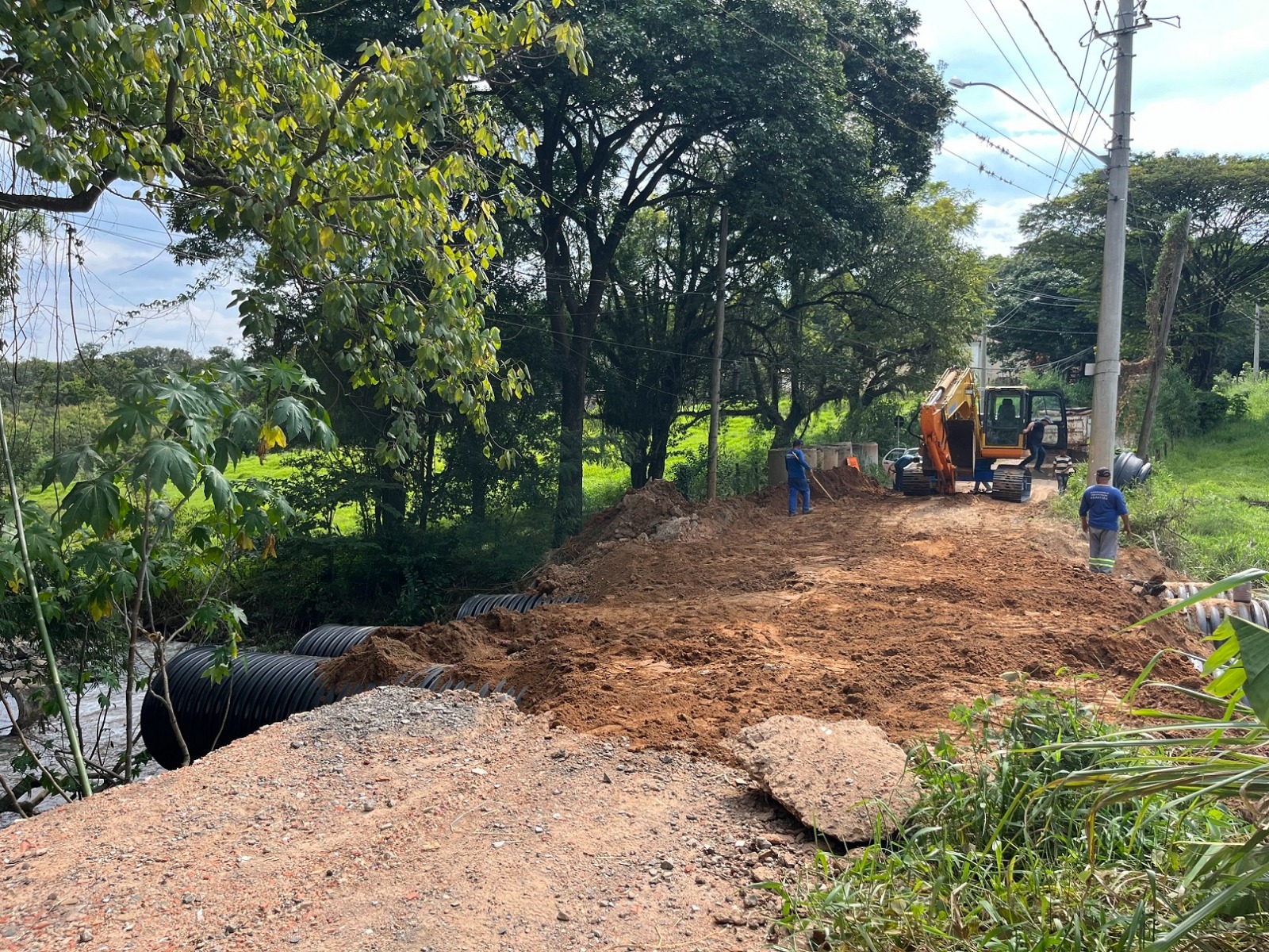 Ponte do Berdu começa a ser reconstruída em Indaiatuba