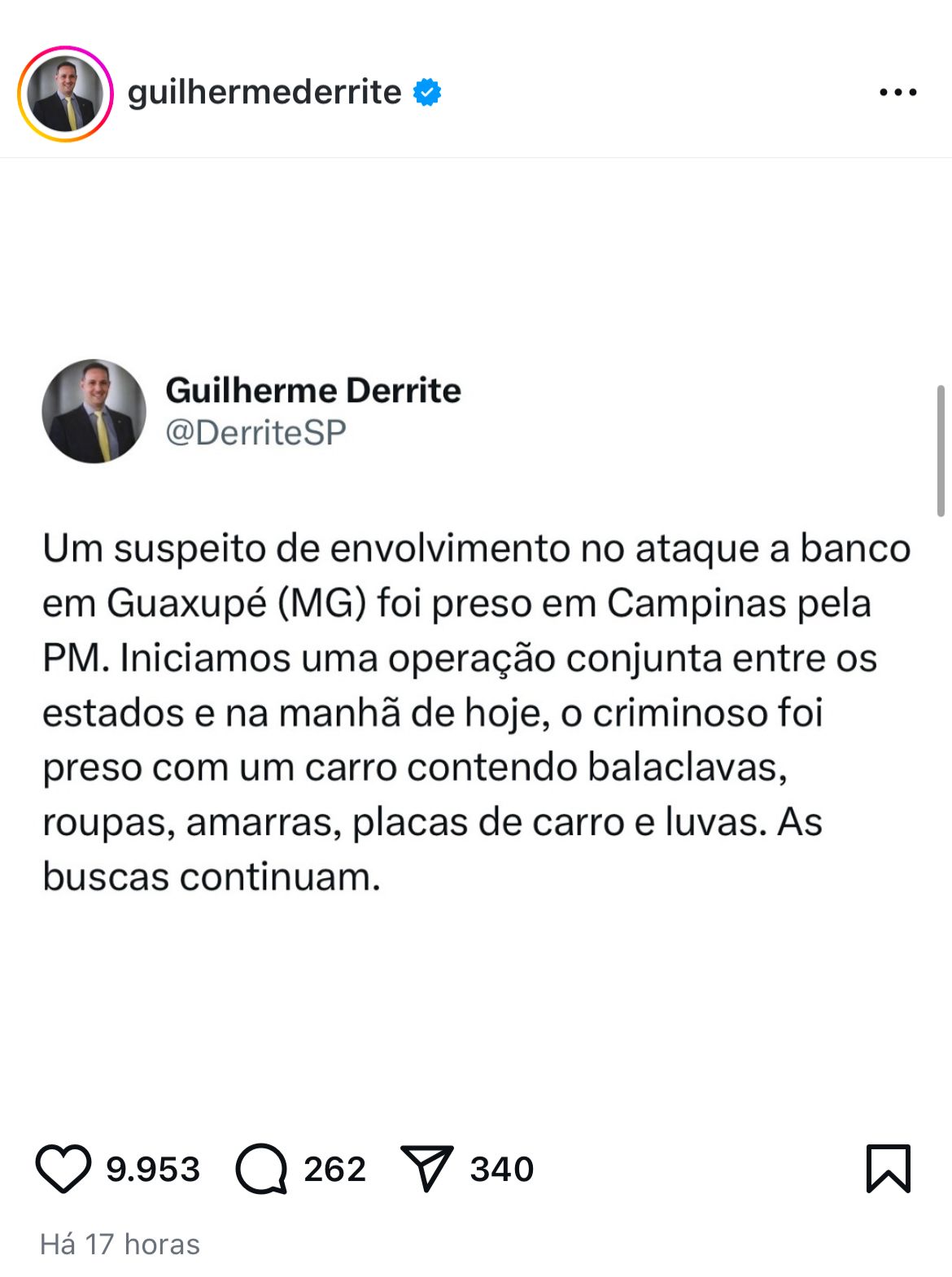 Polícia investiga se preso em Campinas pode ter relação com ataque a Guaxupé e sequestro de empresário