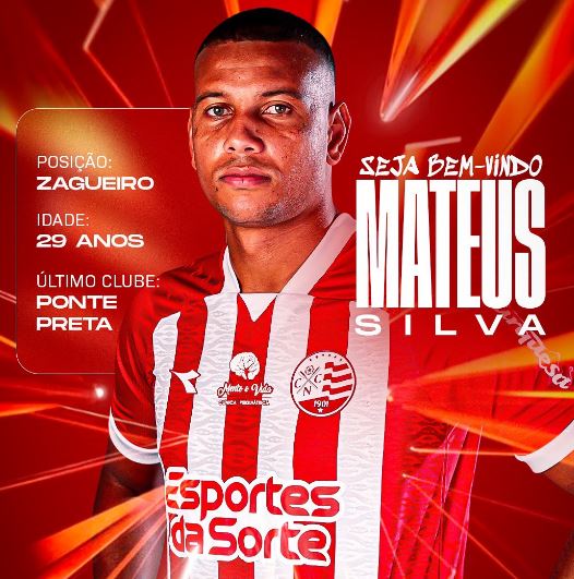 Após rescindir com a Ponte Preta, zagueiro Mateus Silva é anunciado pelo Náutico