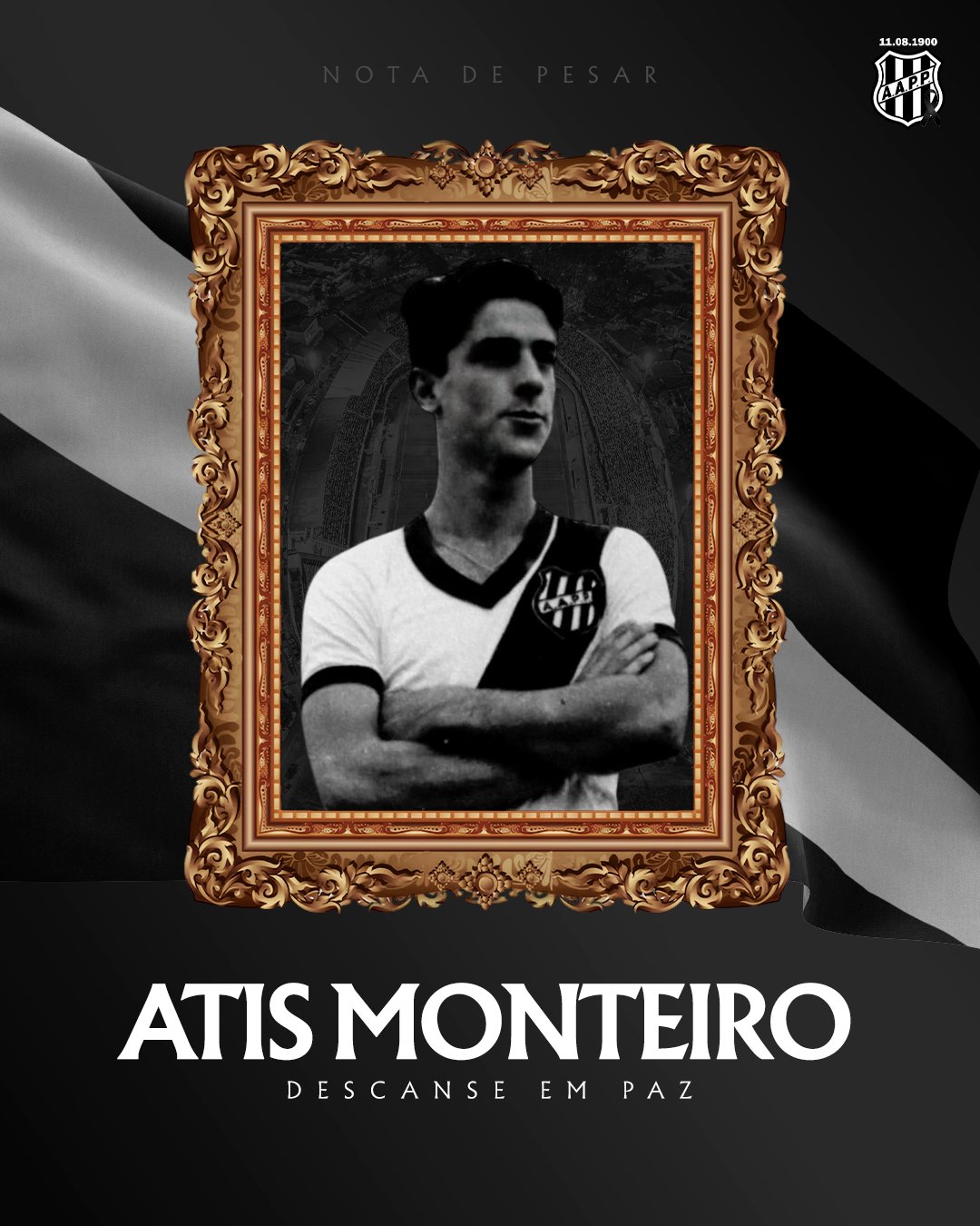 Átis Monteiro, ex-jogador da Ponte Preta, morre aos 93 anos