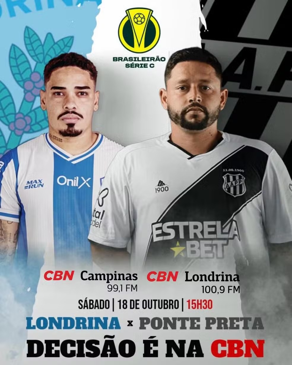 CBN Campinas e CBN Londrina se unem para transmissão de final da Série C entre Londrina e Ponte Preta