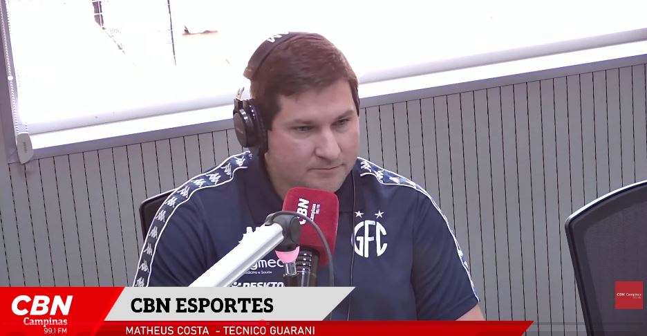 Em entrevista ao CBN Esportes, Matheus Costa fala sobre a temporada do Guarani e projeta os próximos desafios