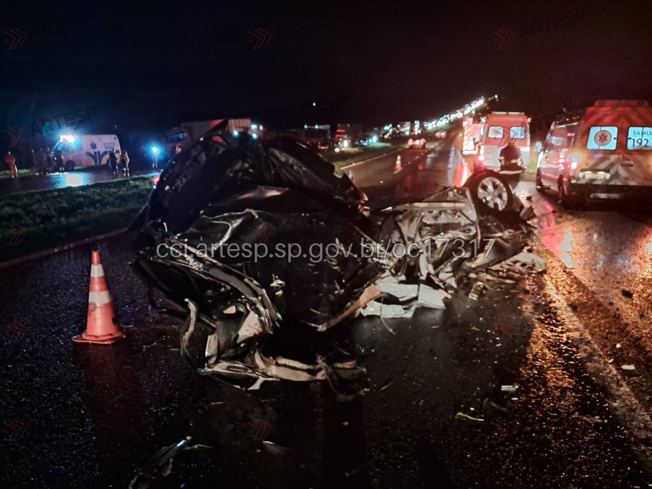 Homem morre em colisão frontal na SP-340, em Mogi Guaçu