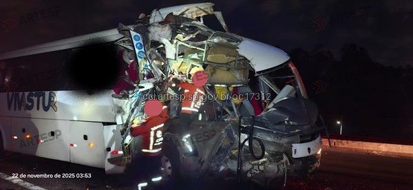 Morrem duas passageiras do ônibus que saiu de Piracicaba e colidiu na Bandeirantes