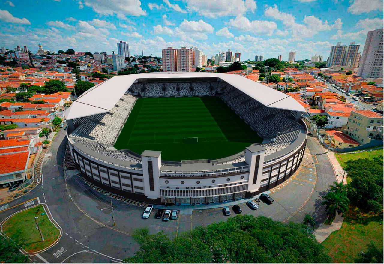 Ponte Preta apresenta projeto de reconstrução do estádio Moisés Lucarelli; veja fotos