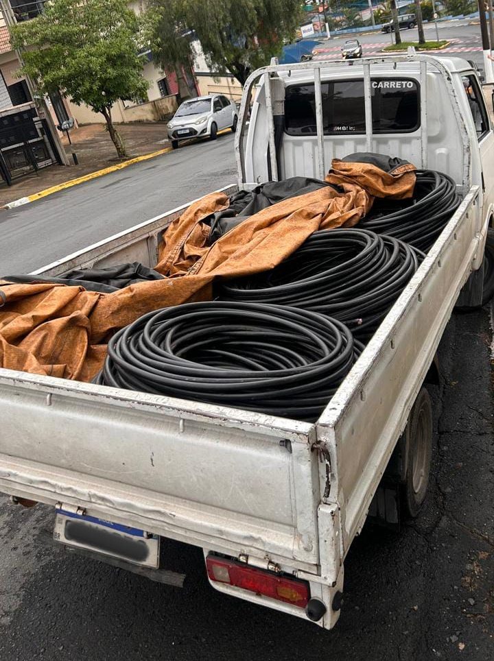 Trio furta cabos de telefonia em Serra Negra e é preso em Amparo