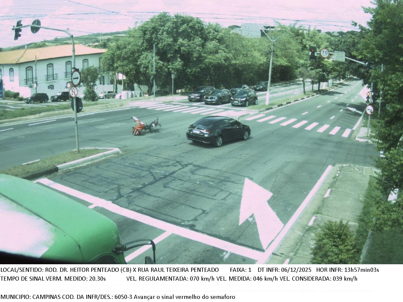 Campinas registra 102 mil infrações de avanço ao sinal vermelho em 2025 