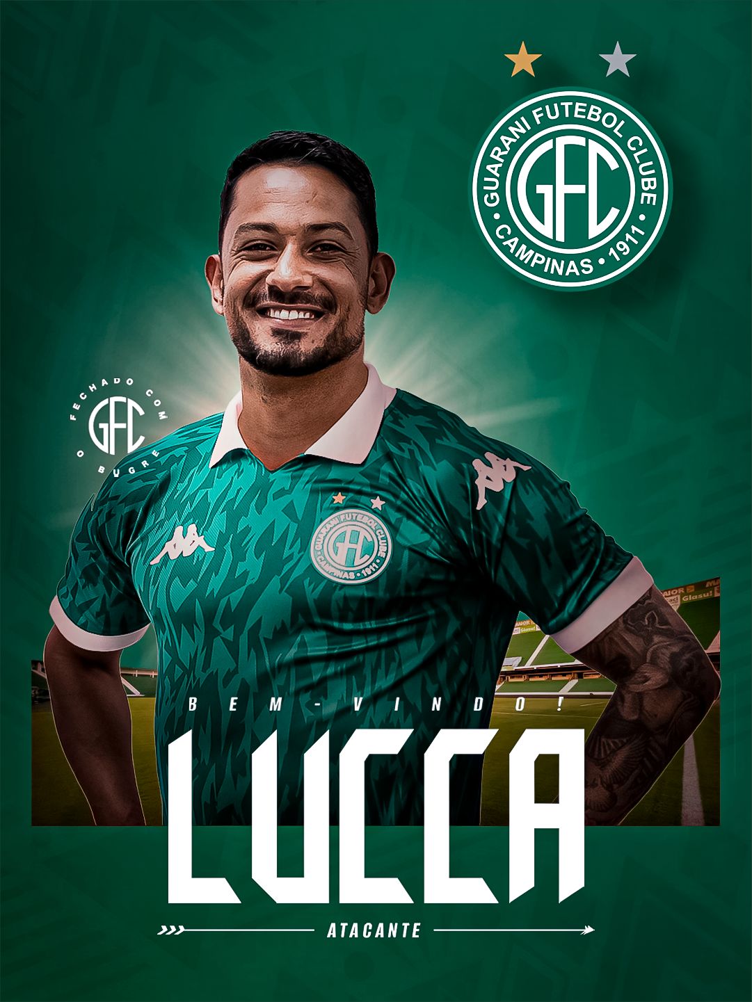 Guarani anuncia a contratação do atacante Lucca