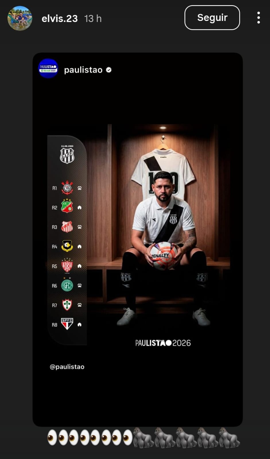 Negociando renovação com a Ponte Preta, Elvis publica mensagem misteriosa nas redes sociais