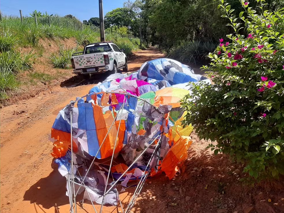 Homem é detido por soltar balão, paga multa de R$ 10 mil e é liberado em Nova Odessa 
