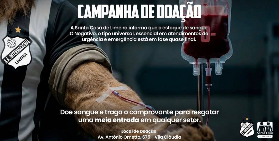 Diretoria da Inter faz promoção de ingressos para quem doar sangue