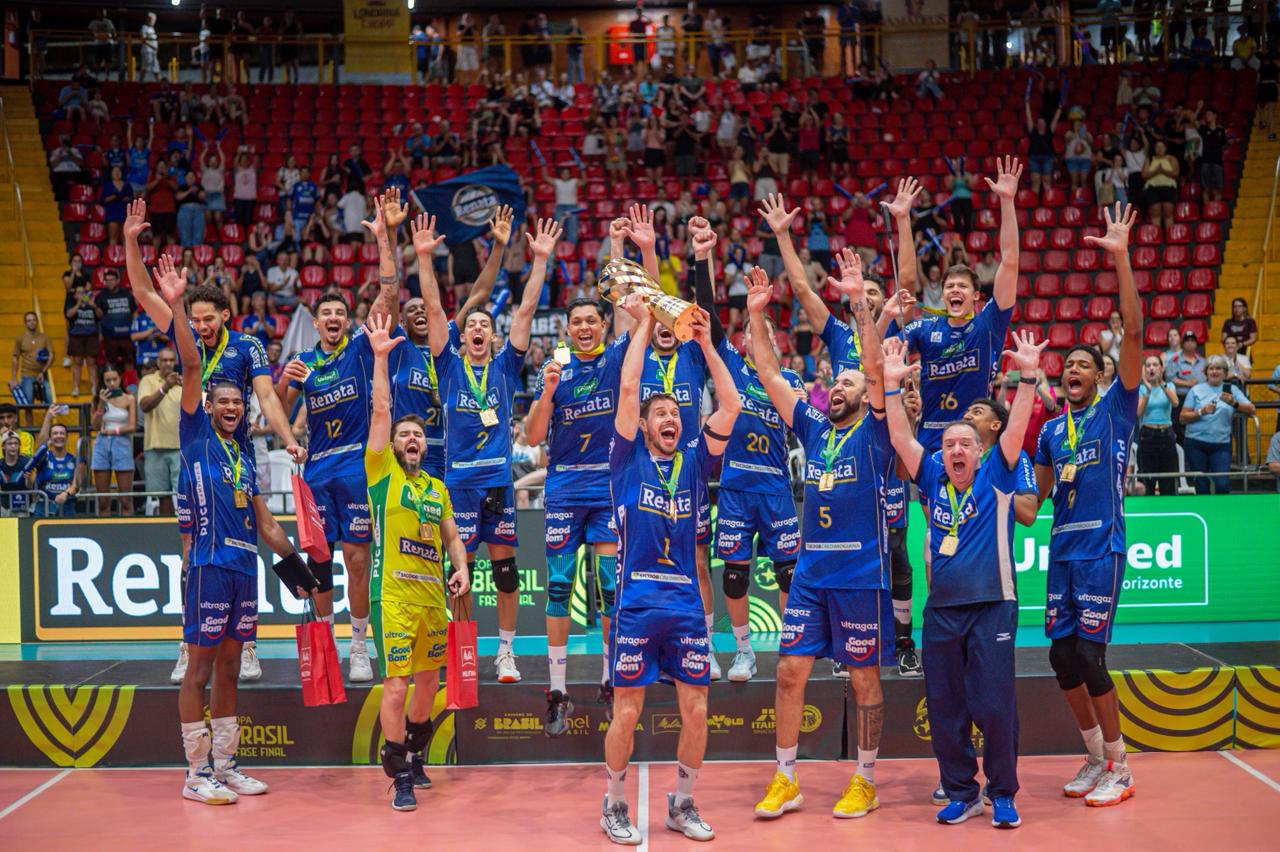 Vôlei Renata vence o Cruzeiro e conquista o título da Copa Brasil