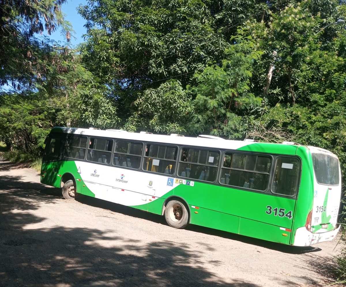 Ônibus do Gargantilha em Campinas quebra e para de ré em beira de barranco